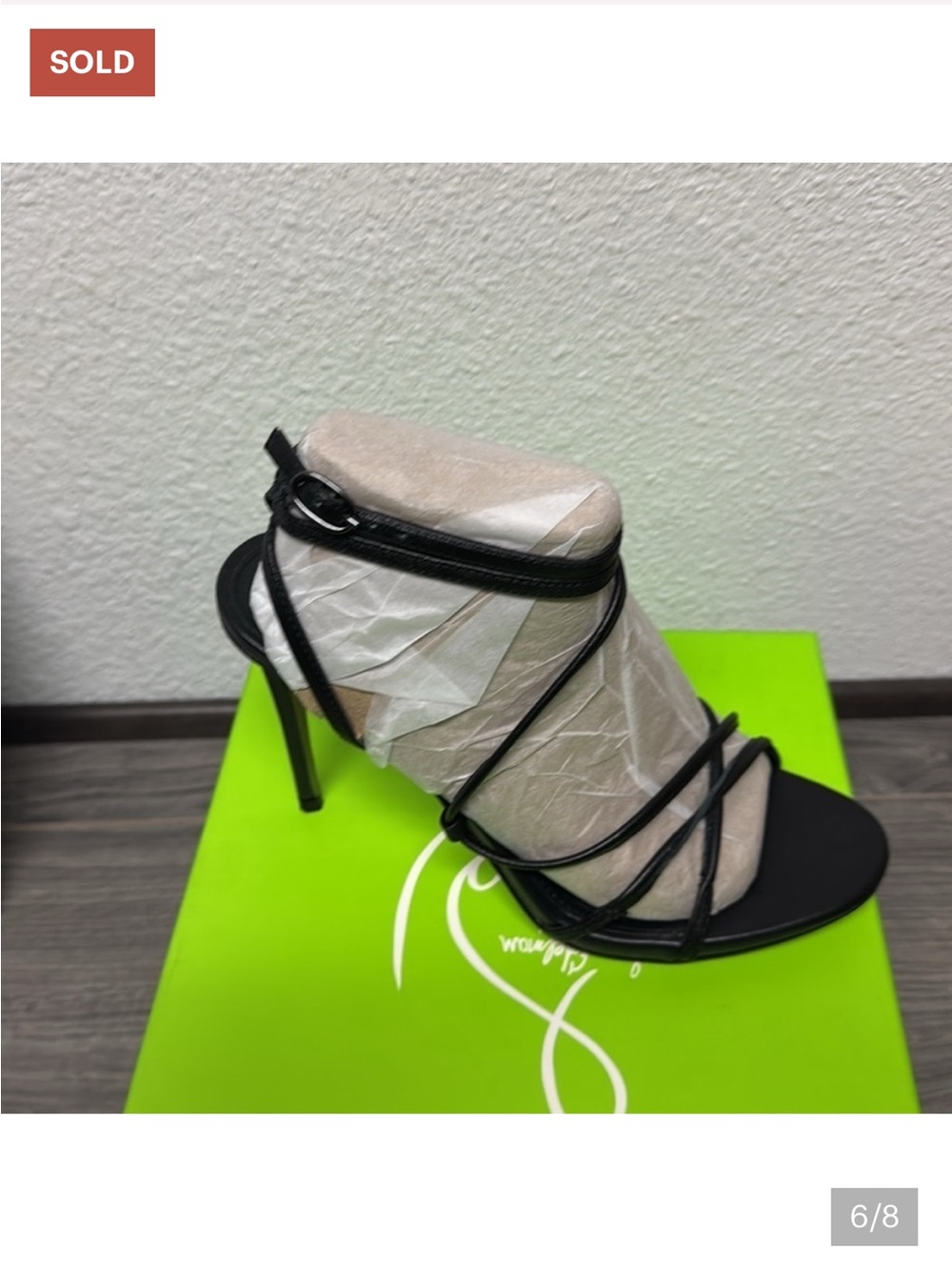 Sam Edelman Sareena Black Stiletto Heel Open Toe Ankle Strap Heeled Sandals - Picture 4 of 4